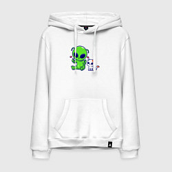 Мужская толстовка-худи Пришелец и питомец