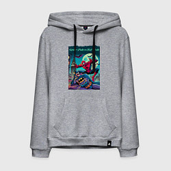 Мужская толстовка-худи Чувак паук против чувака летучей мыши - нейроарт п