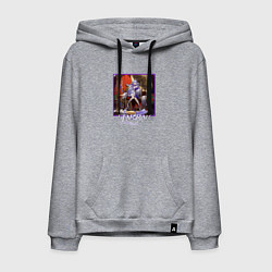 Толстовка-худи хлопковая мужская Зарянка, цвет: меланж