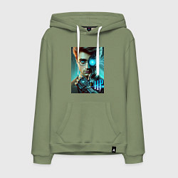 Мужская толстовка-худи Cyber Harry Potter - ai art neon fantasy