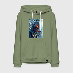 Мужская толстовка-худи Перерождение ядовитой слизи в киберпанк - Веном