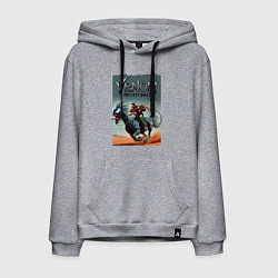 Мужская толстовка-худи Venom the last dance - Eddie rides on a symbiote h