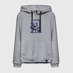 Мужская толстовка-худи Мопс Валентин и рыцарь