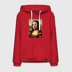 Мужская толстовка-худи Mona Lisa in a mask - steampunk