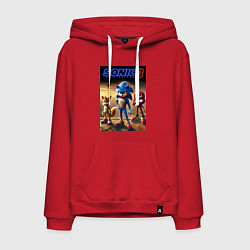 Мужская толстовка-худи Sonic and his team - movie