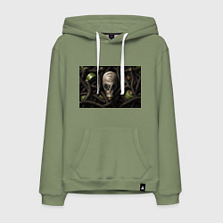 Толстовка-худи хлопковая мужская Авто рожденные в СССР, цвет: авокадо