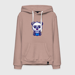 Мужская толстовка-худи Панда с книгой