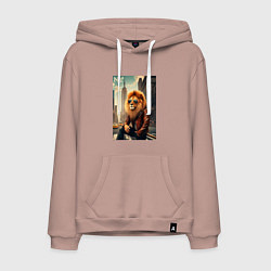 Мужская толстовка-худи Cool Lion New Yorker - ai art