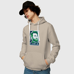 Толстовка-худи хлопковая мужская Luka Doncic obey, цвет: миндальный — фото 2