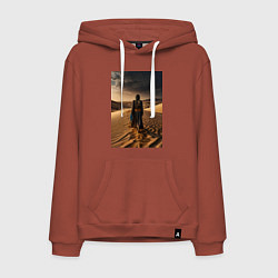 Мужская толстовка-худи В пустыне вечером
