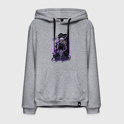 Толстовка-худи хлопковая мужская Магическая битва Сатору Годжо сильнейший, цвет: меланж