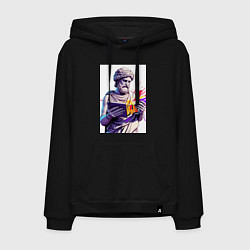 Мужская толстовка-худи Античная статуя и граффити