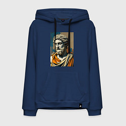 Мужская толстовка-худи Античная статуя в теплых тонах