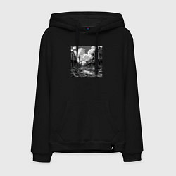 Мужская толстовка-худи Разрушенный город