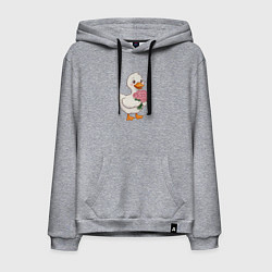 Мужская толстовка-худи Милая уточка с букетом роз