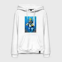 Мужская толстовка-худи Homer diving - ai art fantasy
