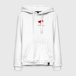 Толстовка-худи хлопковая мужская Я Индонезиец - патриотизм, цвет: белый