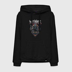 Толстовка-худи хлопковая мужская In Flames Mask, цвет: черный