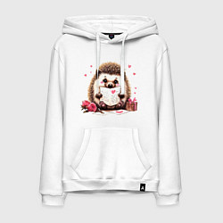 Мужская толстовка-худи Ёжик с любовным письмом