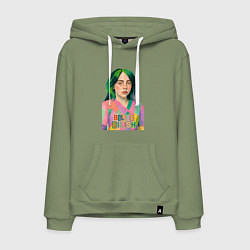 Мужская толстовка-худи Билли Айлиш коллаж