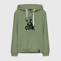 Мужская толстовка-худи Повар капли и сотейник