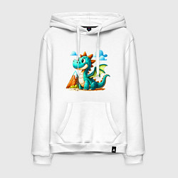 Мужская толстовка-худи Милый горный дракон