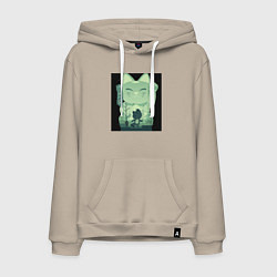 Толстовка-худи хлопковая мужская Neko Turbo Granny Dandadan, цвет: миндальный