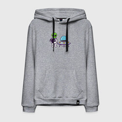 Мужская толстовка-худи Инопланетянин космонавт