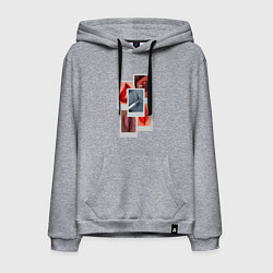 Толстовка-худи хлопковая мужская Твои губы, цвет: меланж