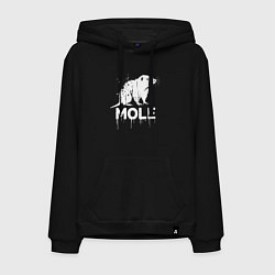 Мужская толстовка-худи Крот в стиле белое граффити