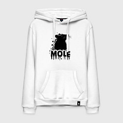 Мужская толстовка-худи Крот в черных каплях