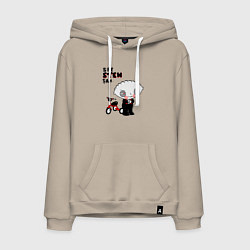 Толстовка-худи хлопковая мужская Пила Стьюи, цвет: миндальный