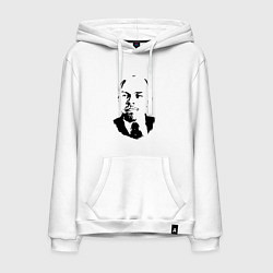 Толстовка-худи хлопковая мужская Lenin USSR, цвет: белый