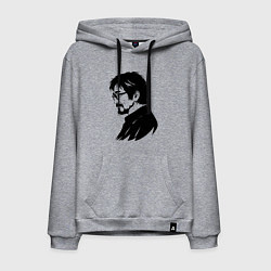 Мужская толстовка-худи Хаяо Миядзаки в профиль