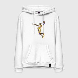 Толстовка-худи хлопковая мужская Kobe Bryant dunker, цвет: белый