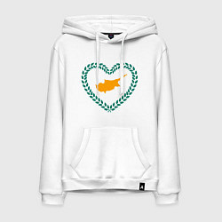 Мужская толстовка-худи Кипр в сердце