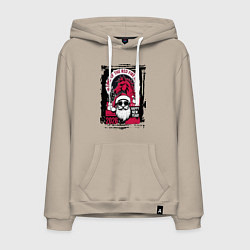 Толстовка-худи хлопковая мужская Красный огненный конь 2026, цвет: миндальный