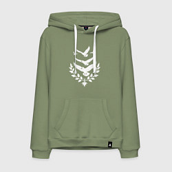 Толстовка-худи хлопковая мужская Пять серебряных птиц Чебоксар, цвет: авокадо