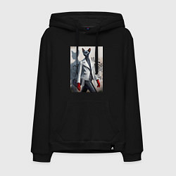 Мужская толстовка-худи Cat girl Cornish Rex - ai art fantasy