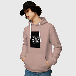 Толстовка-худи хлопковая мужская Фильм Пила, цвет: пыльно-розовый — фото 2