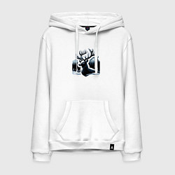 Мужская толстовка-худи Олень и зима