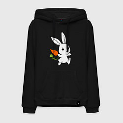 Мужская толстовка-худи Зайка с морковкой