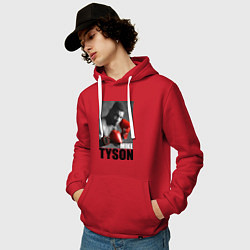 Толстовка-худи хлопковая мужская Mike Tyson, цвет: красный — фото 2