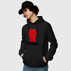 Толстовка-худи хлопковая мужская Boxing Rage, цвет: черный — фото 2
