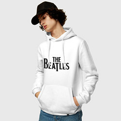 Толстовка-худи хлопковая мужская The Beatles, цвет: белый — фото 2