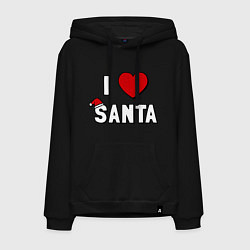 Мужская толстовка-худи I love santa