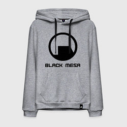 Толстовка-худи хлопковая мужская Black Mesa: Logo, цвет: меланж