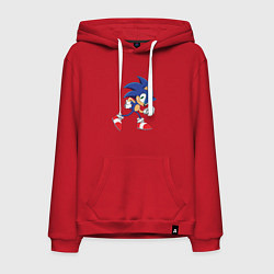 Толстовка-худи хлопковая мужская Sonic the Hedgehog, цвет: красный