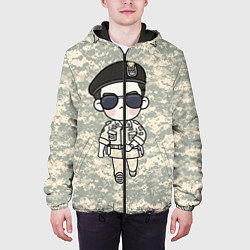 Куртка с капюшоном мужская Song Joong Ki: Camo, цвет: 3D-черный — фото 2