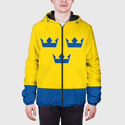 Куртка с капюшоном мужская Сборная Швеции: домашняя форма, цвет: 3D-черный — фото 2